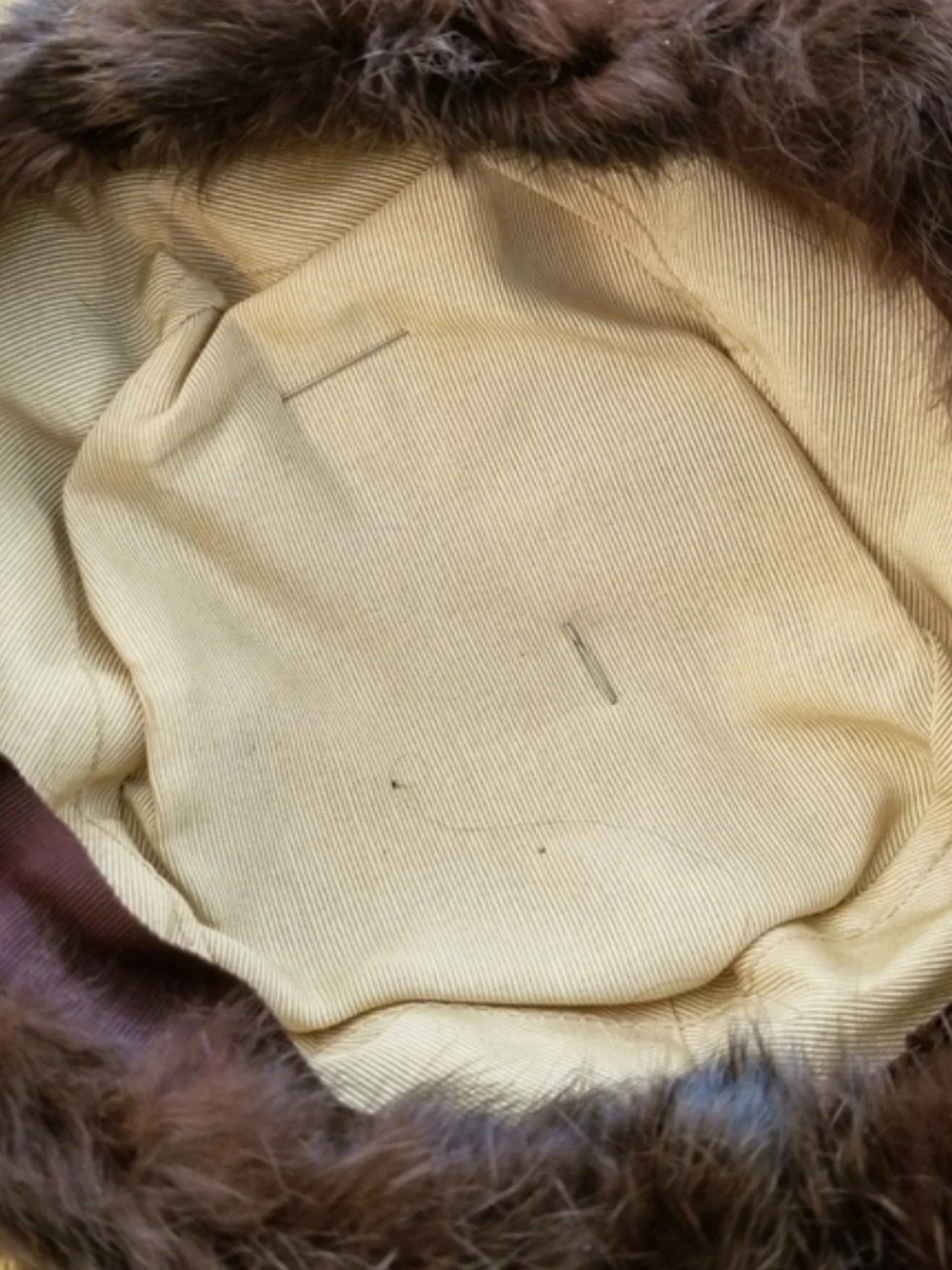 50s Mink Fur Pillbox Hat